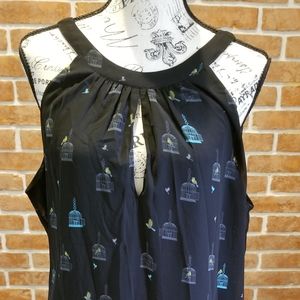 Sleeveless bird cage design top